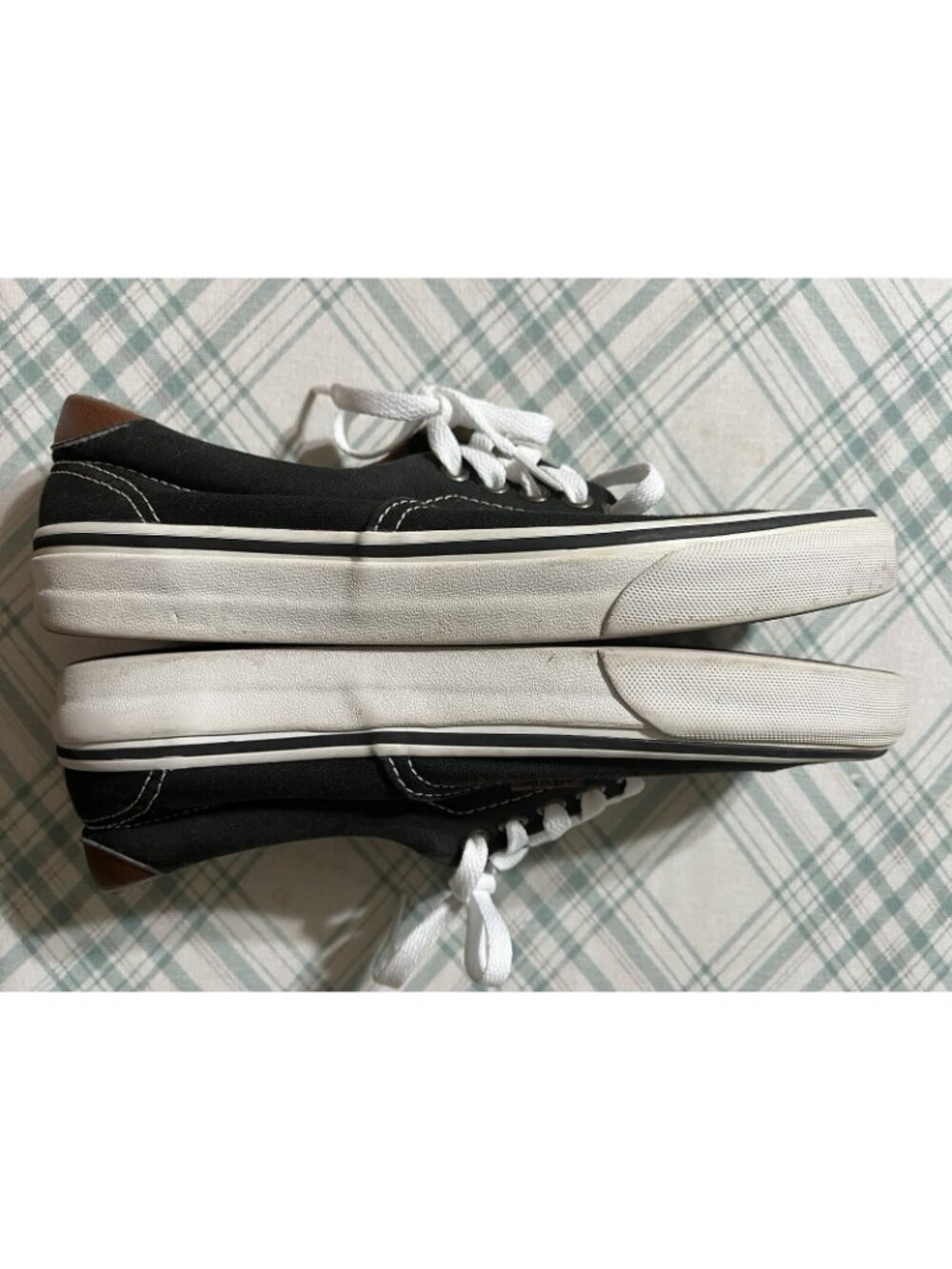 Vans Old Skool Trainers 8.5 Black Canvas Leopard Print Trim Lace Up Sneakers - Picture 7 of 11